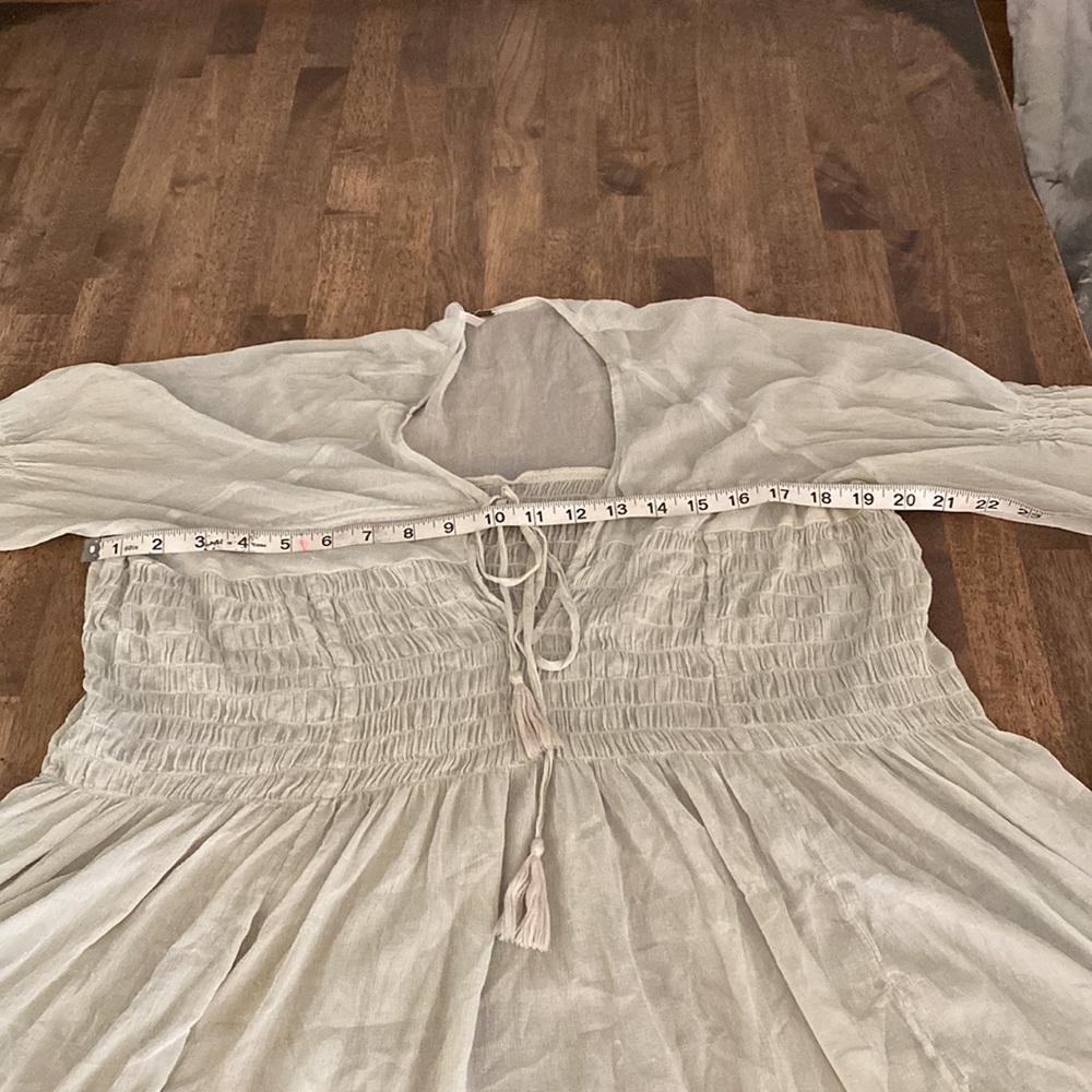 Free People stunning sheer light greyish mini dress. Absolutely Beautiful! - Picture 11 of 12